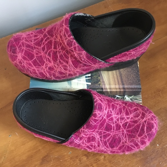 pink dansko professional clogs